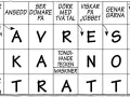 Korsord med bokstäverna A, V, R, E, S, A, N, O, T. En ledtråd är "påvra 4 bokstäver".