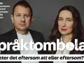 Anders Svensson och Lena Lind Palicki diskuterar språkfrågor i podden Språktombolan. De undersöker ord som "emedan" och dess synonymer.