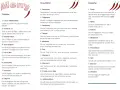 Meny med förrätter, huvudrätter och desserter. En gåta synonym kan vara att hitta ett ord som betyder samma sak.