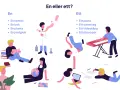 En kemist, bok, planta, jordglob eller ett piano, danssteg, videoklipp, ritpapper? Bilden visar olika aktiviteter som representerar **Sveriges** mångfald av intressen.