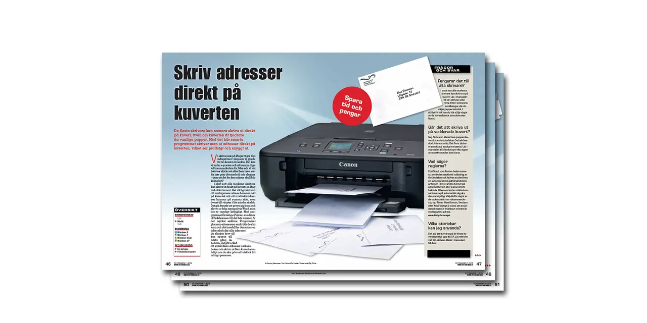 Skriv adresser direkt på kuverten med hjälp av ett smart program. Lär dig hur man skriver adress på brev för att spara tid och pengar.