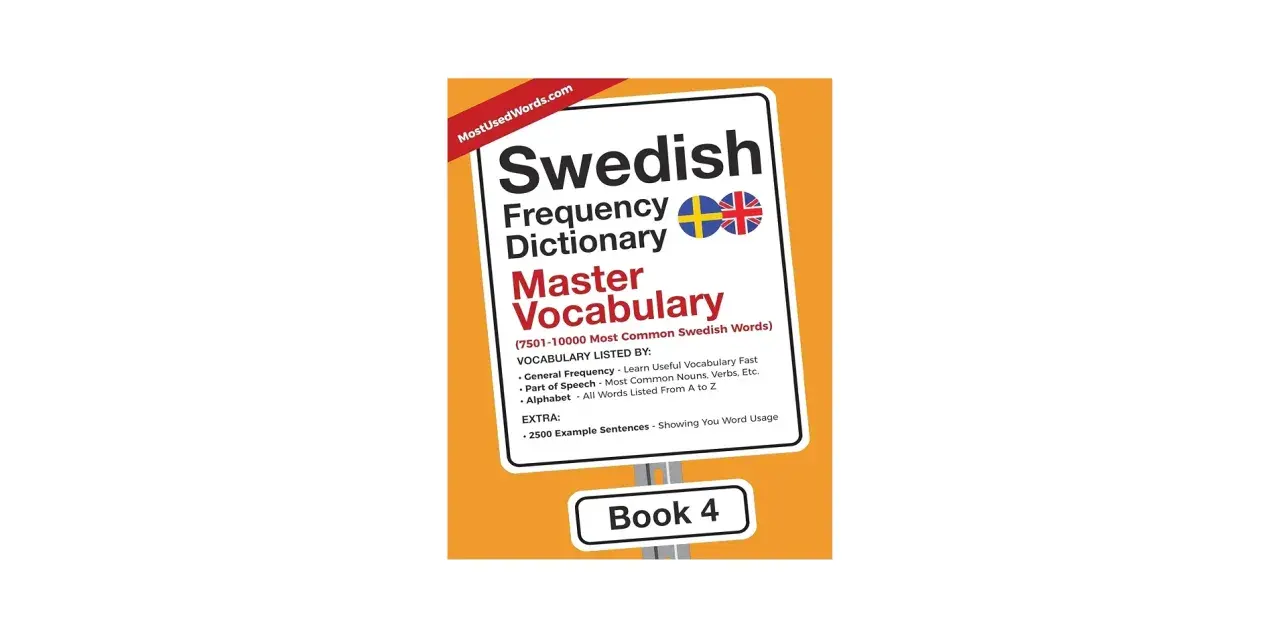 Svensk ordbok med fokus på de vanligaste orden. Perfekt för att lära sig fina ord och behärska svenskt ordförråd. Bok 4.