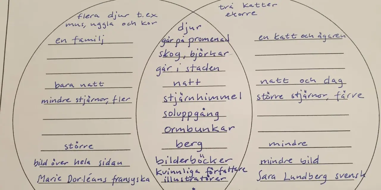 En jämförelse mellan "En nattpromenad" och "Kattpromenaden", som en dikt om hopp, med detaljer om djur, miljö och författare.