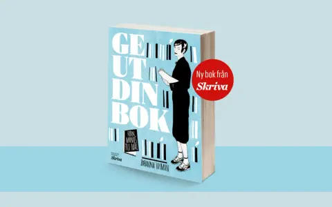 Boken "Ge ut din bok" av Johanna Wiman, en guide för att publicera en bok, med en illustration av en kvinna som läser.