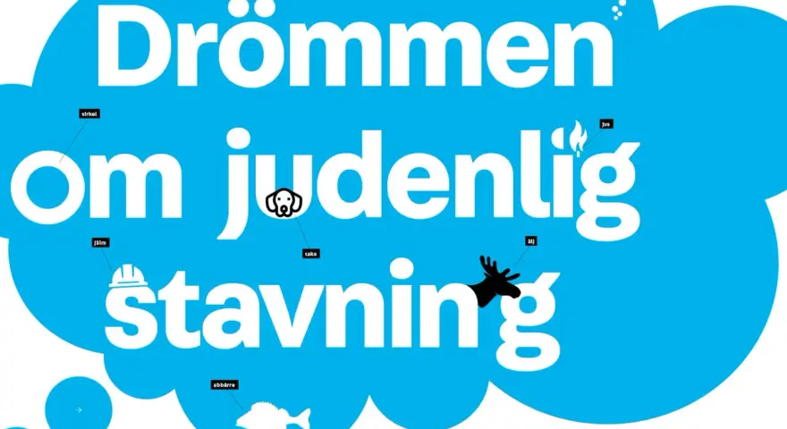 Drömmen om judenlig stavning. Här är några morfem exempel: "cirkel", "hund", "hjälm", "älg", "fisk".