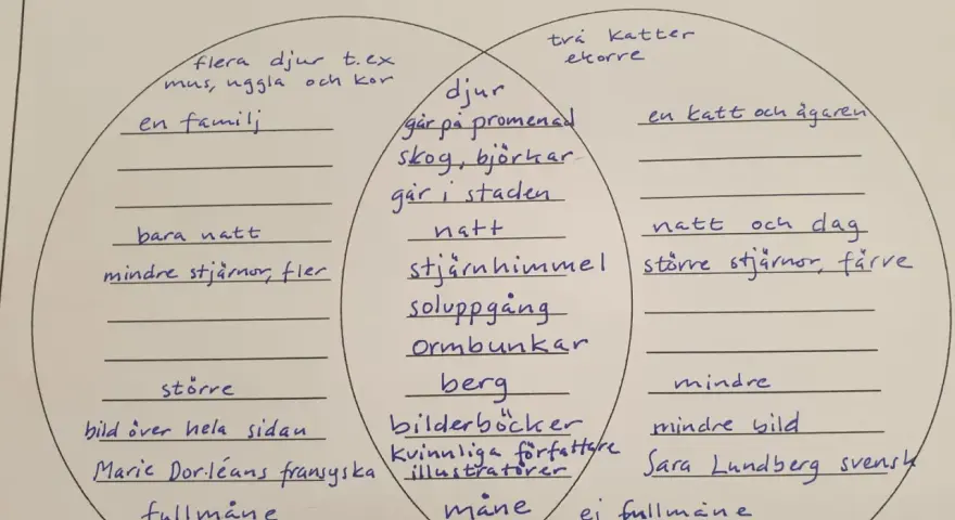 En jämförelse mellan "En nattpromenad" och "Kattpromenaden", som en dikt om hopp, med detaljer om djur, miljö och författare.